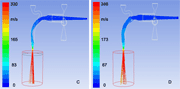 图5：有额外垂直压缩空气源的CO2雪喷射设备的连接方式变量