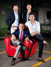 由左至右：Michele Bandini, Remo Norelli, Francesco Norelli, Stefano Norelli