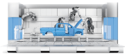 EcoProBooth 喷漆室设计用于多车型混流生产，从紧凑型汽车到中型 SUV